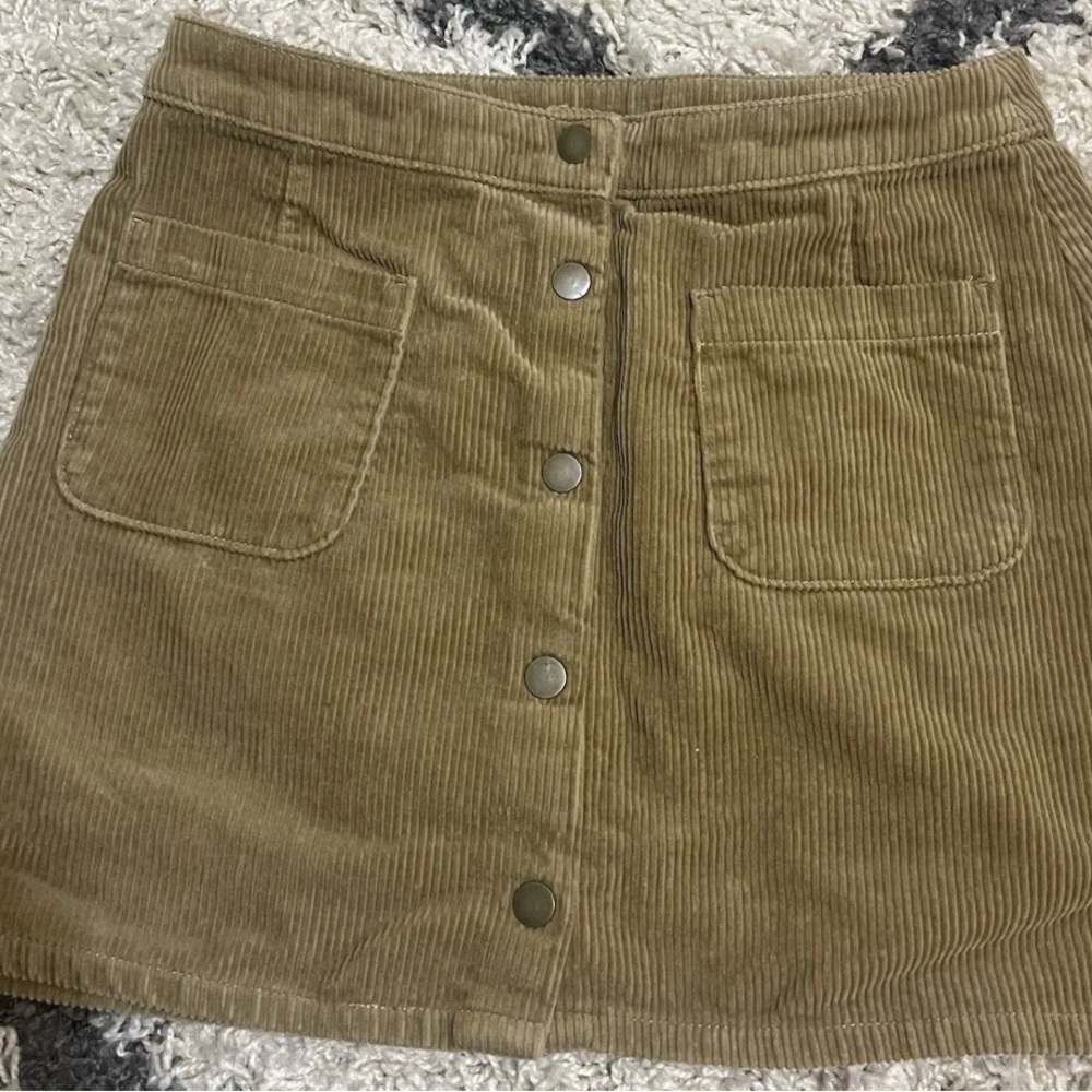 Arizona Jean Company Corduroy Skirt with Button Detail